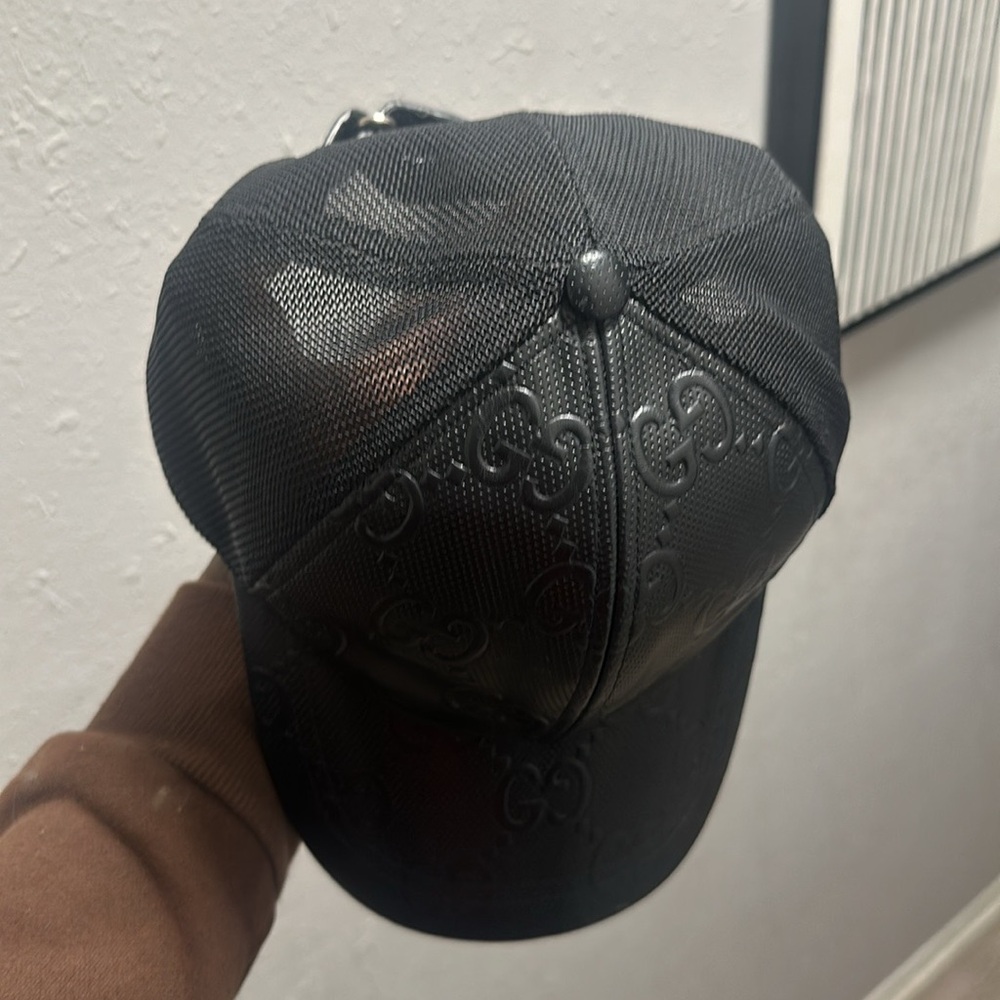 Gucci Black Embossed Cap